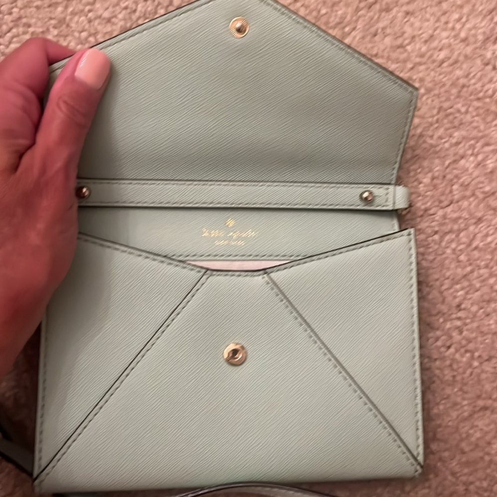 Kate Spade New York Saffiano crossbody in Mint Green - Picture 3 of 4